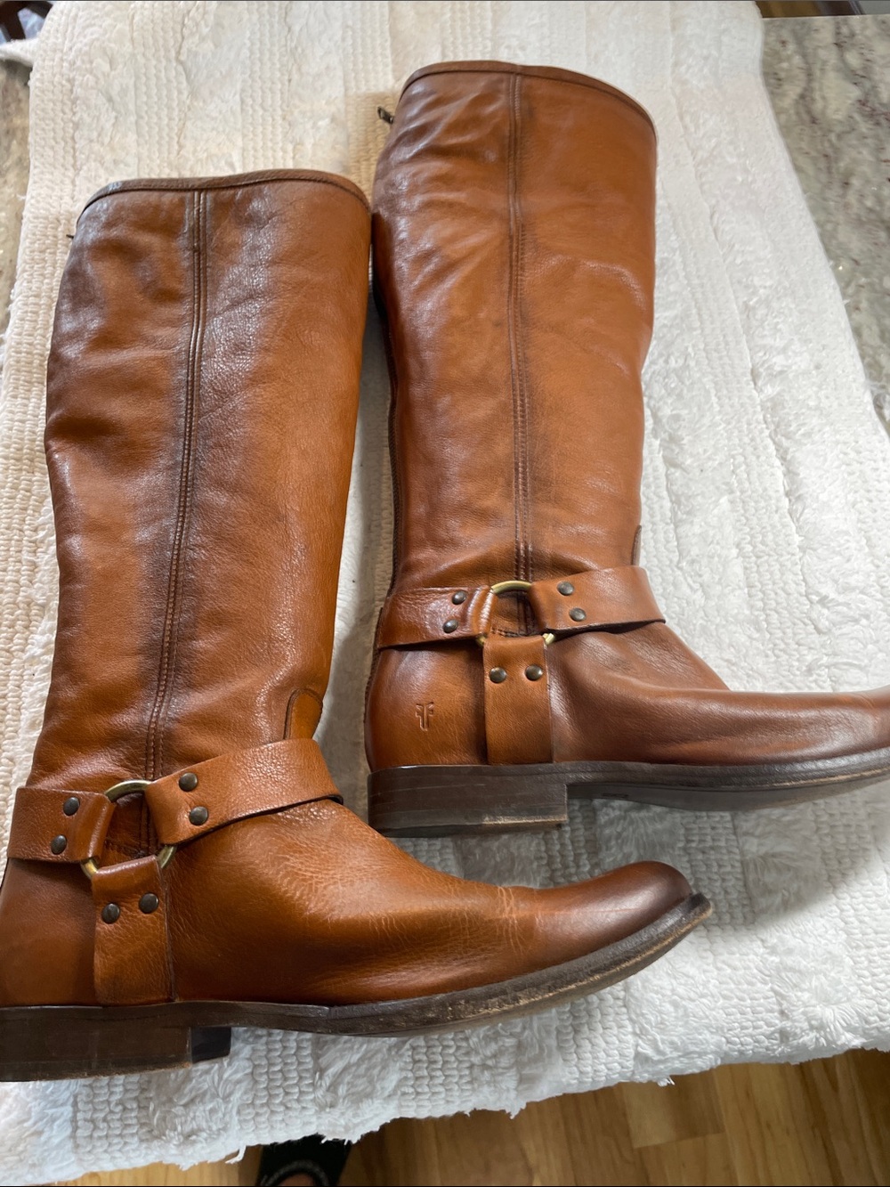 Women's Tall Leather Frye  Riding Boots - Cognac Brown women’s size 11
